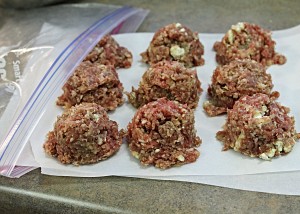 freezing grassfed beef meatballs