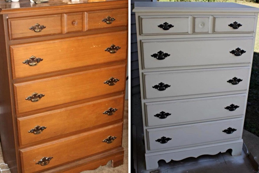 {a gifted chest of drawers...before and after}