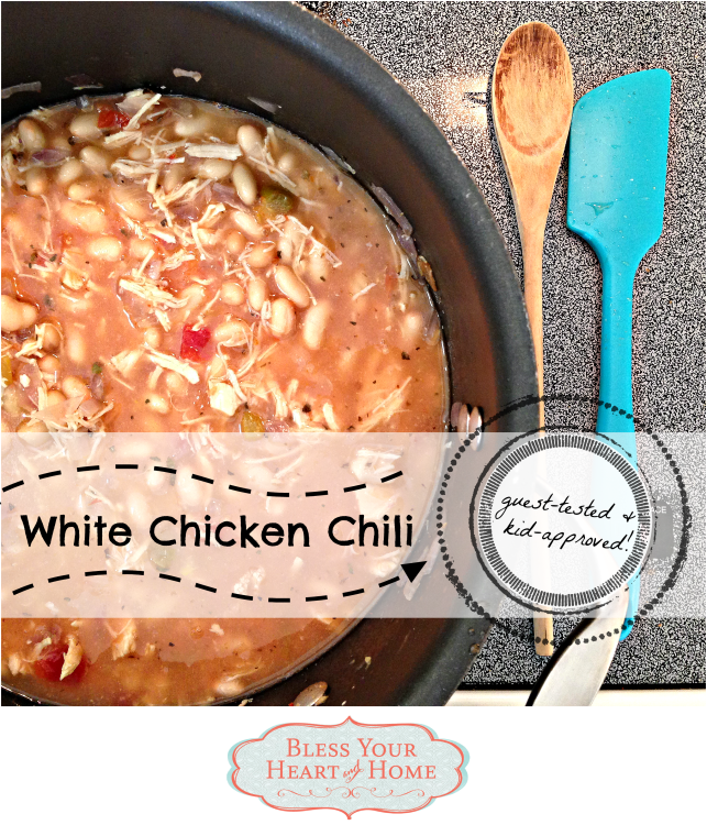 White Bean Chicken Chili Recipe Bless Your Heart and Home